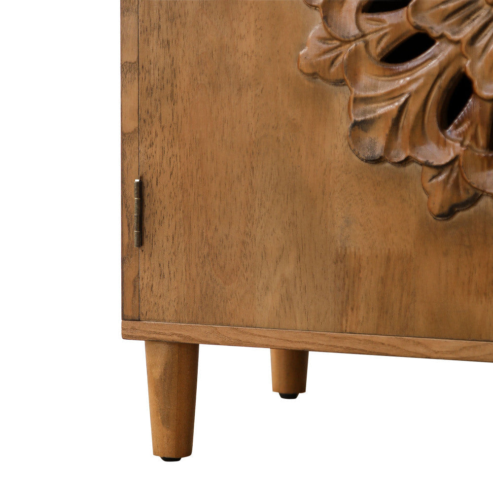 Hand-Carved Accent Cabinet