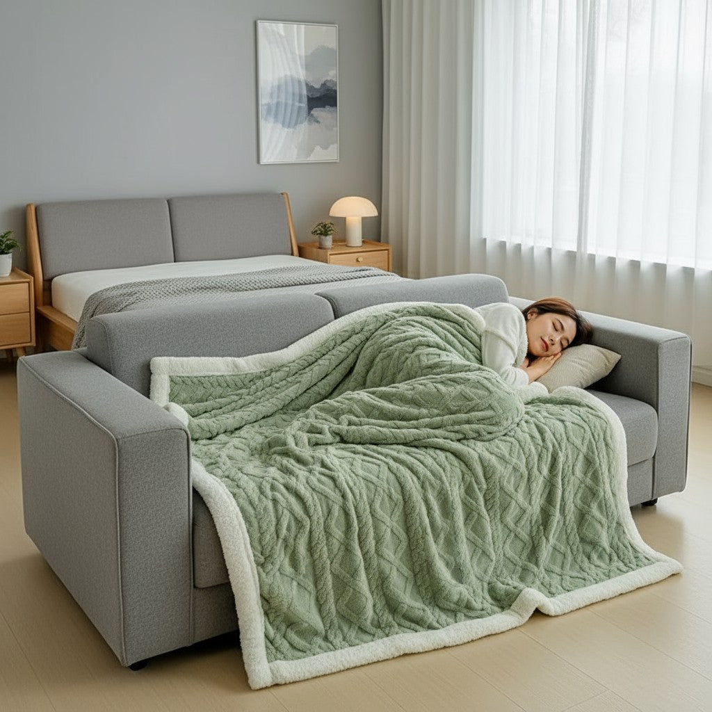 Flannel Plush Throw Blanket