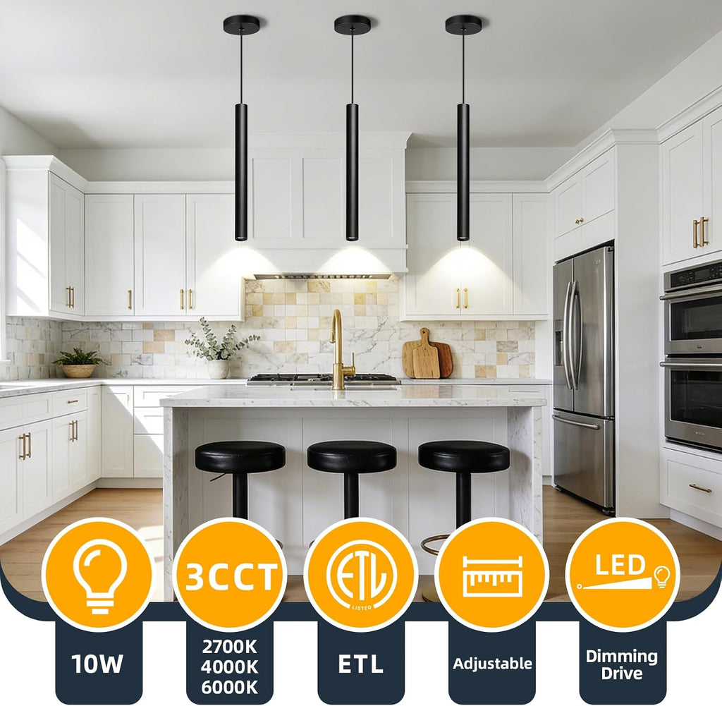 Pendant Light Fixtures, Set of 3