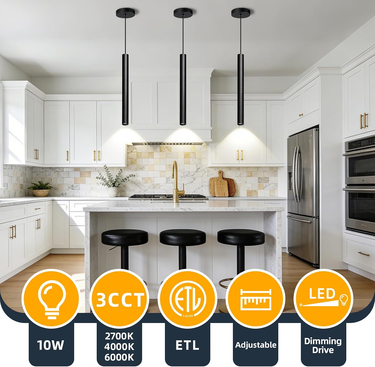Pendant Light Fixtures, Set of 3