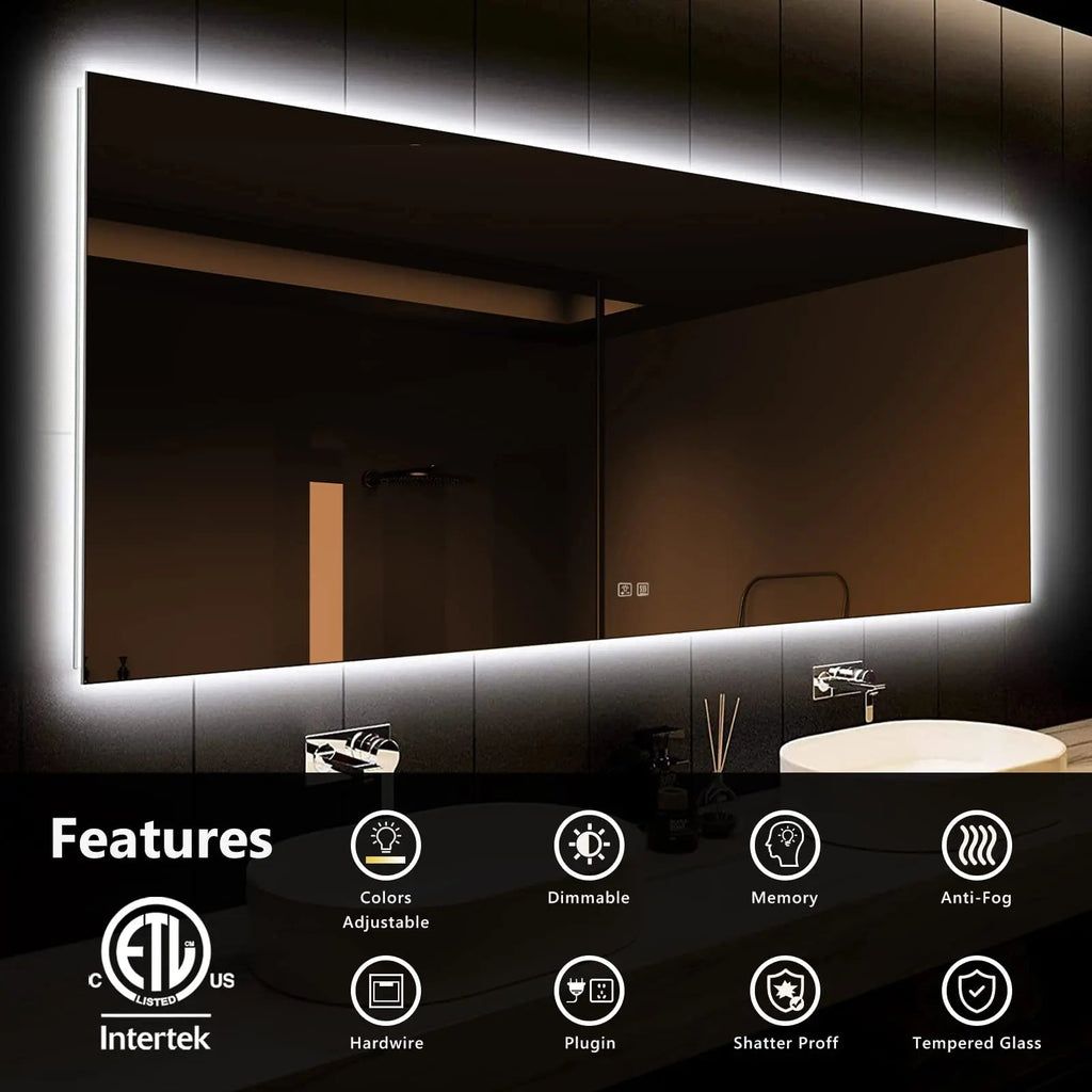 Backlit LED Bathroom Mirror