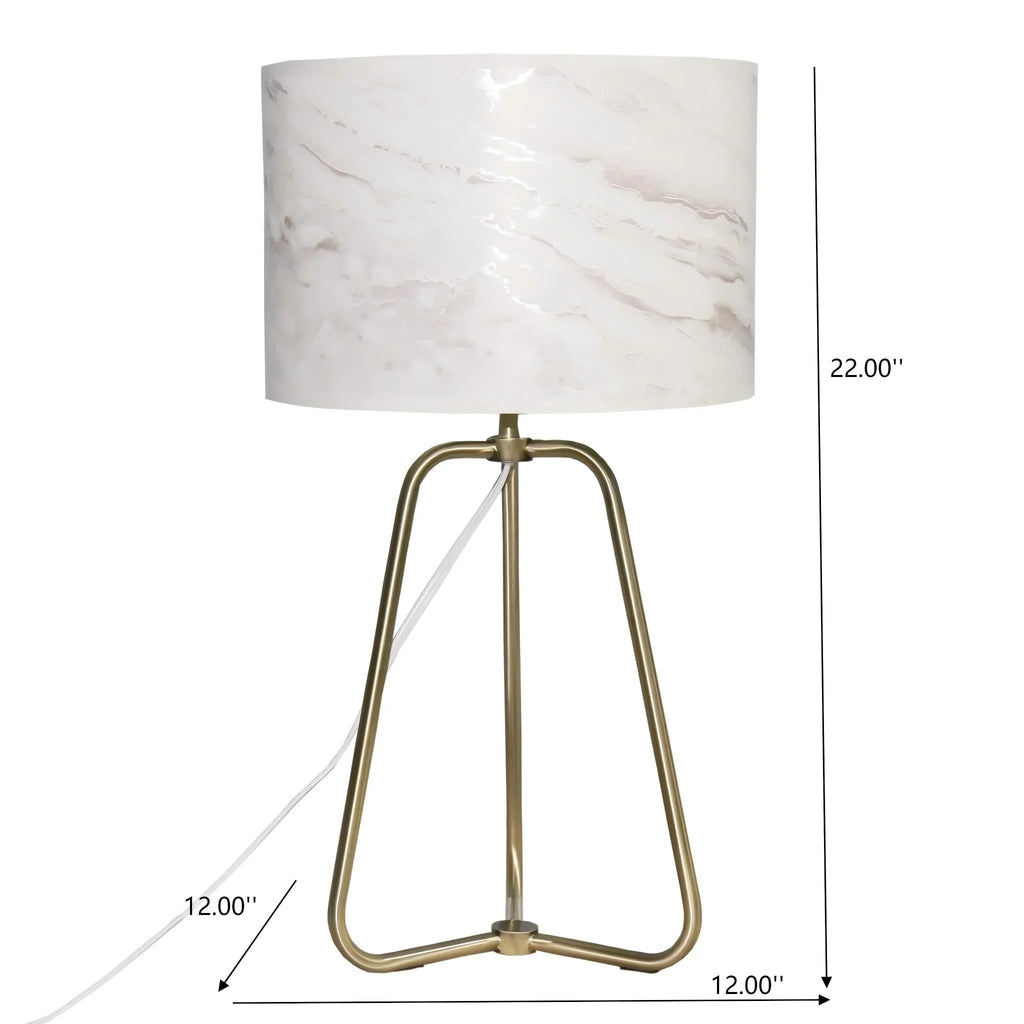 Marble & Bronze Table Lamp