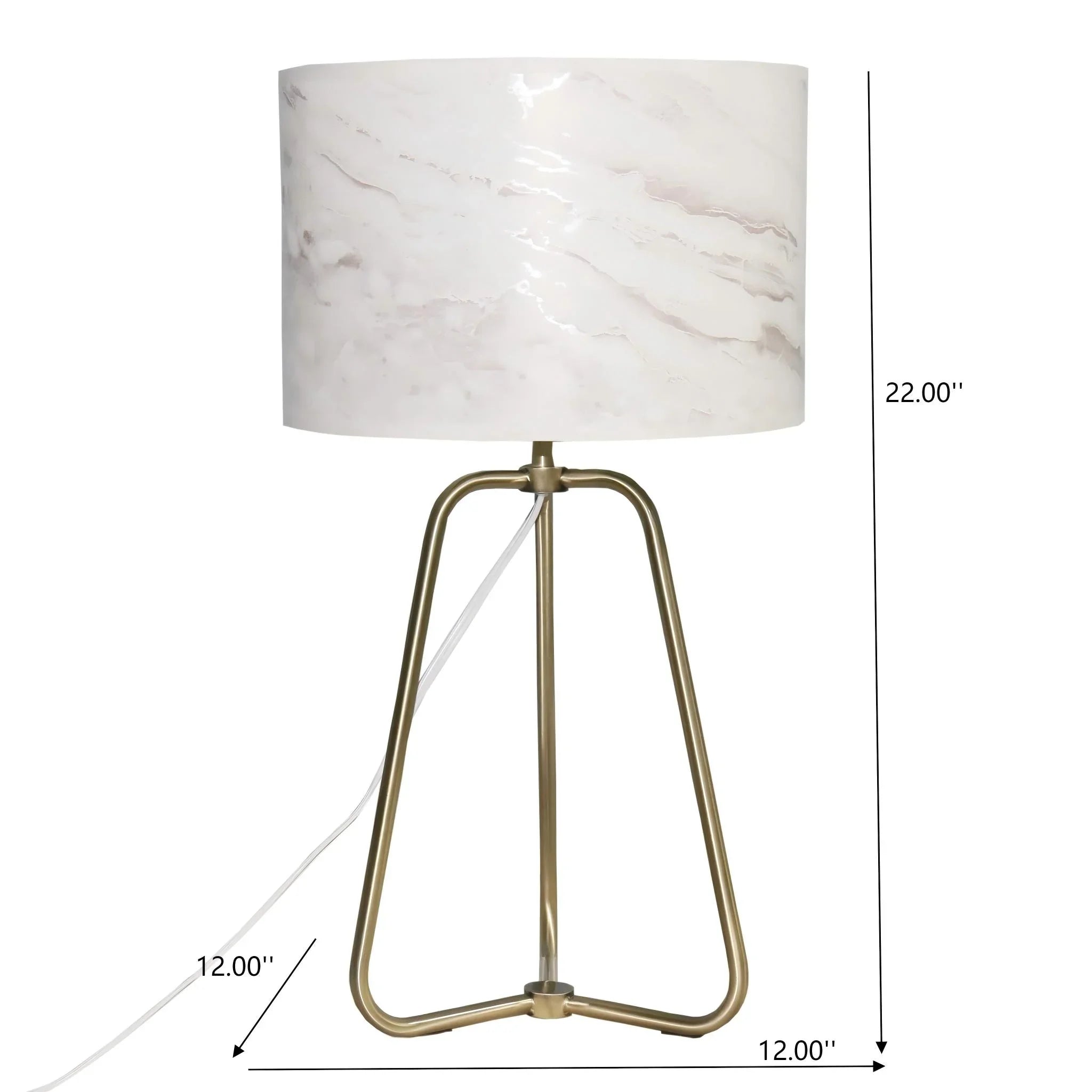 Marble & Bronze Table Lamp