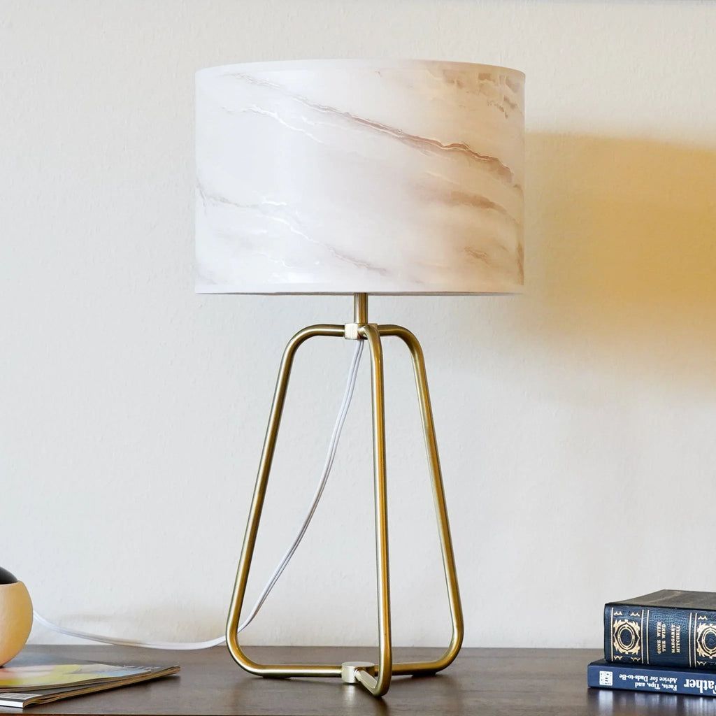 Marble & Bronze Table Lamp