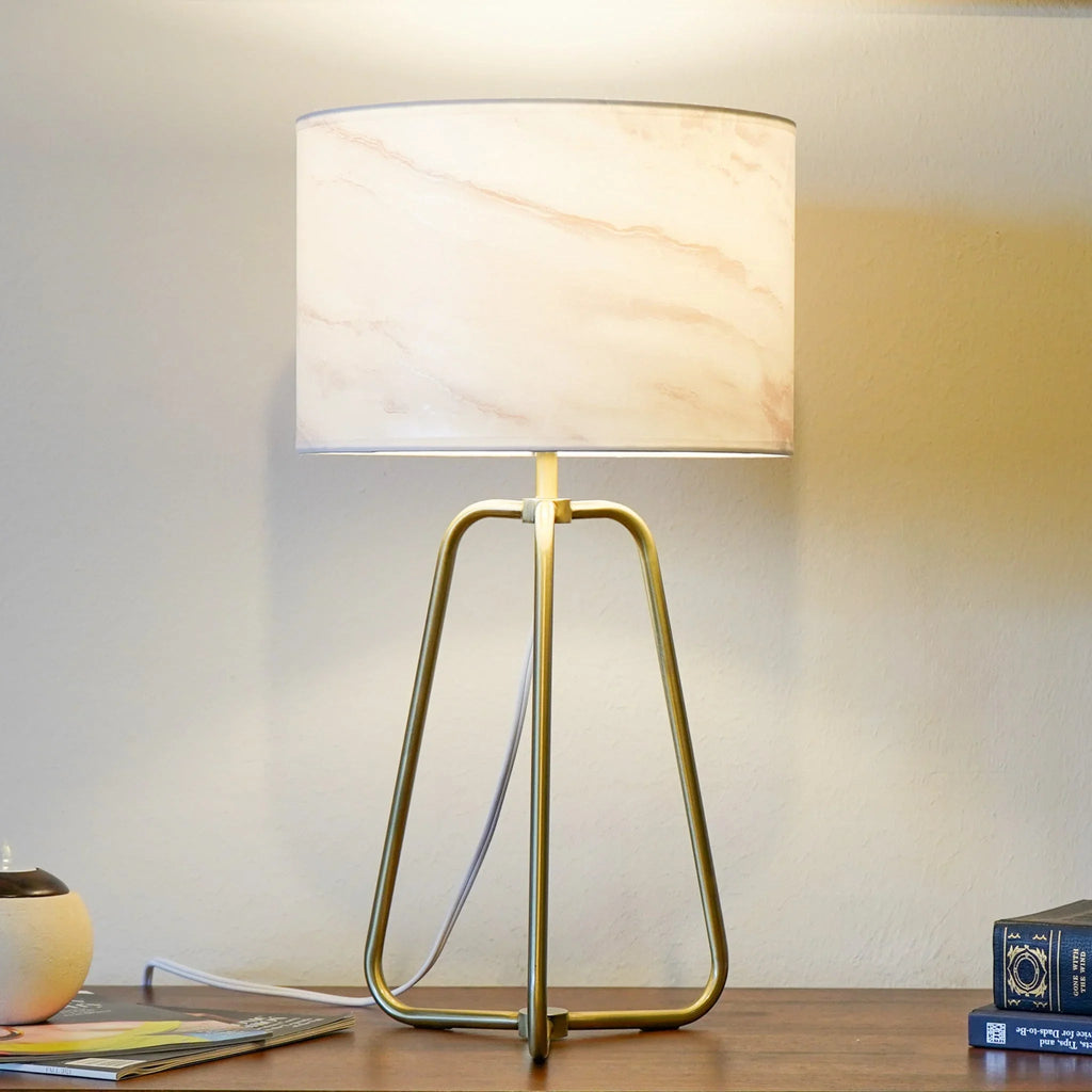 Marble & Bronze Table Lamp