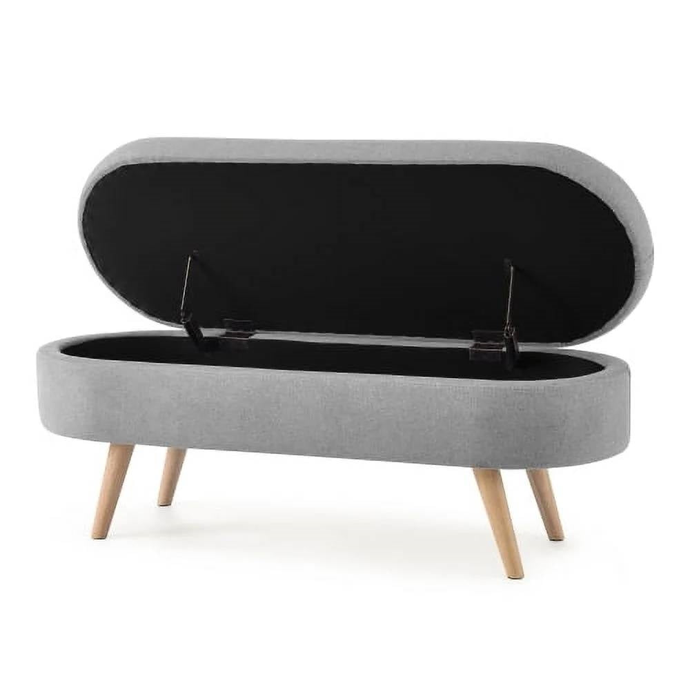 Linen Storage Bench, Grey