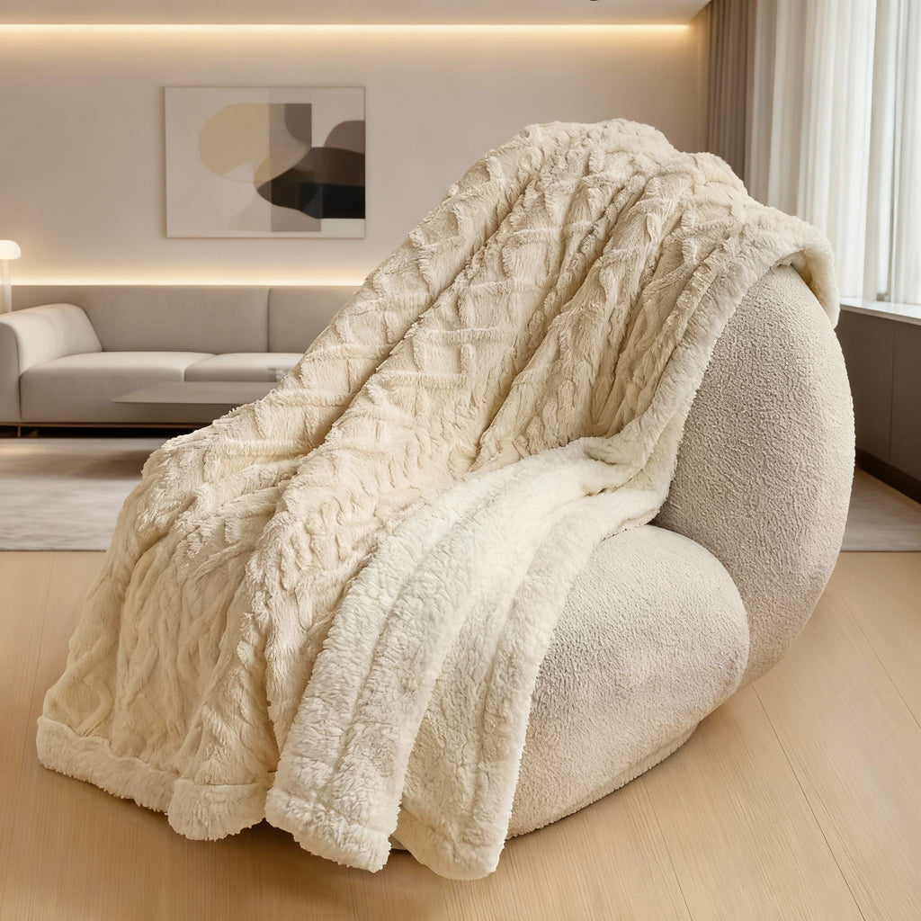 Flannel Plush Throw Blanket