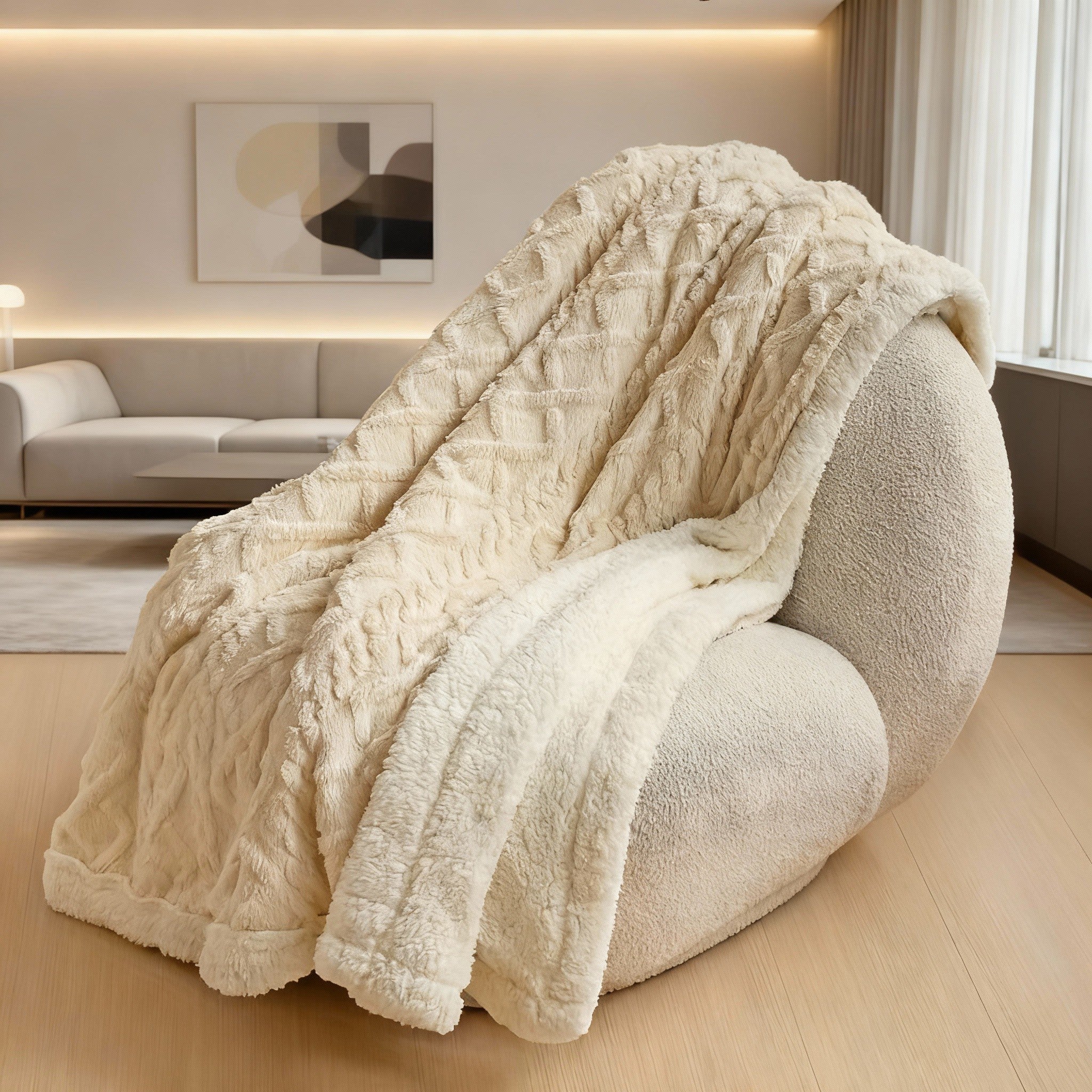Flannel Plush Throw Blanket