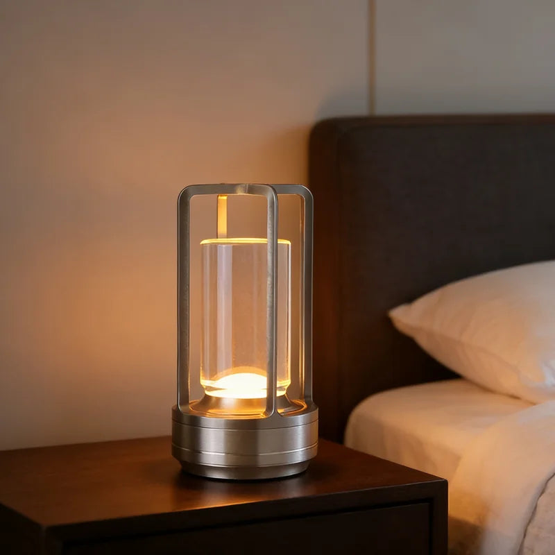 Cordless Retro Metal Table Lamp