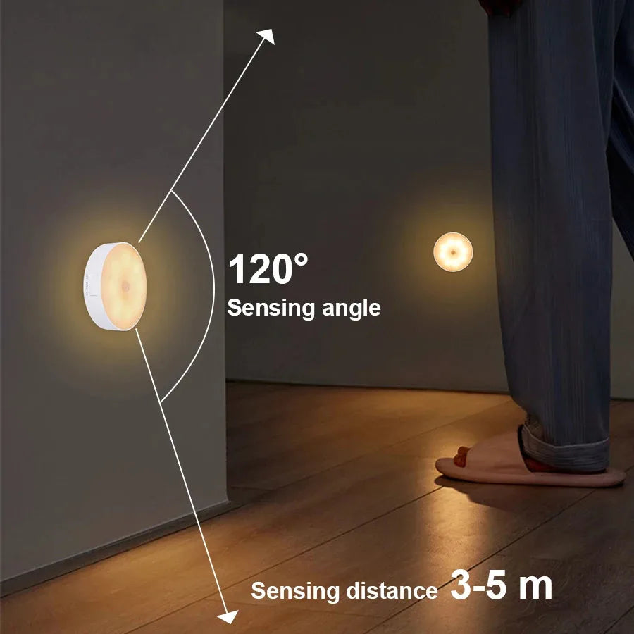 Motion-Sensor LED Night Light, USB Rechargeable