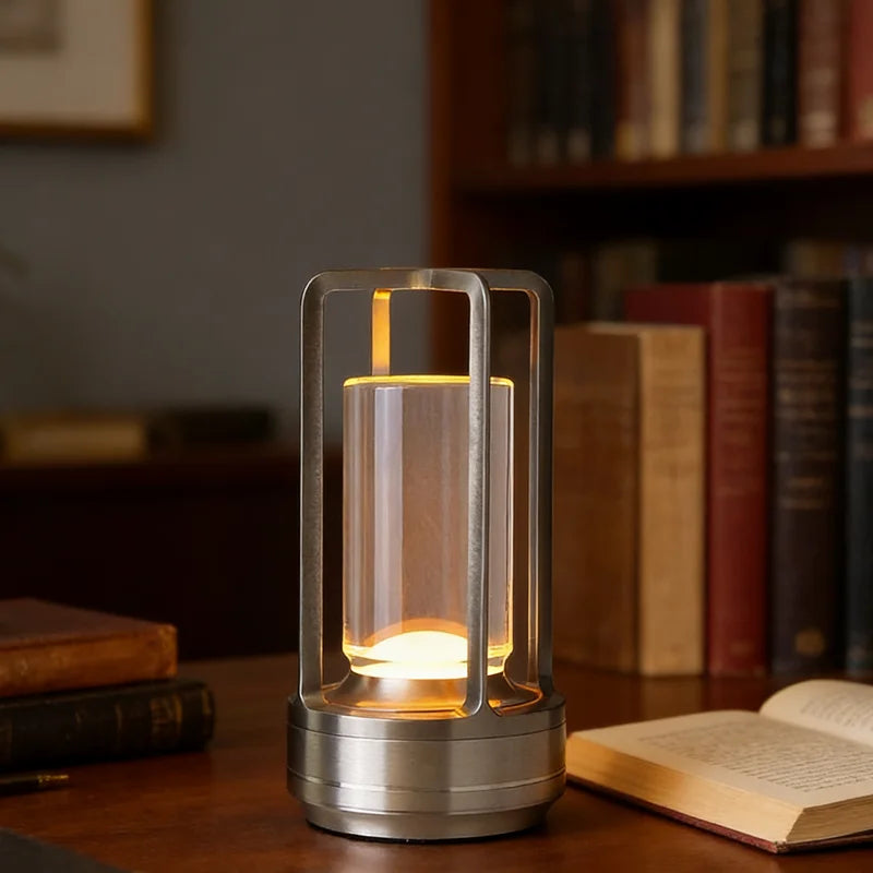 Cordless Retro Metal Table Lamp