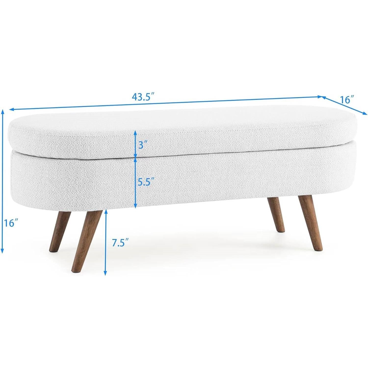 Linen Storage Bench, White