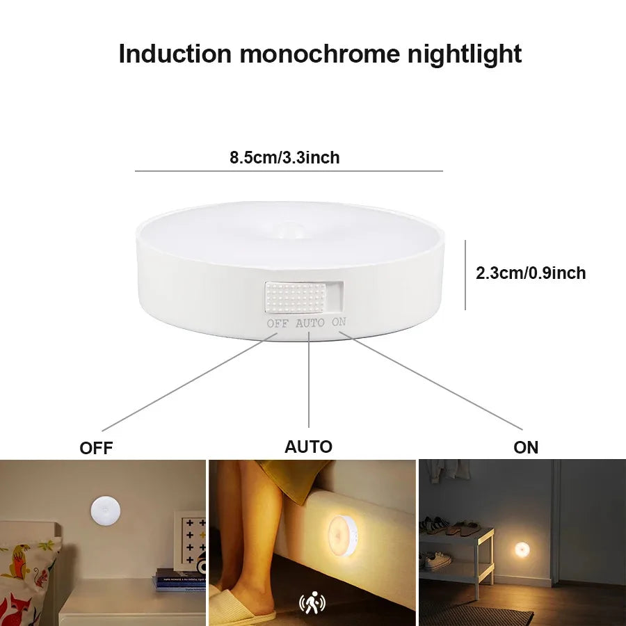 Motion-Sensor LED Night Light, USB Rechargeable