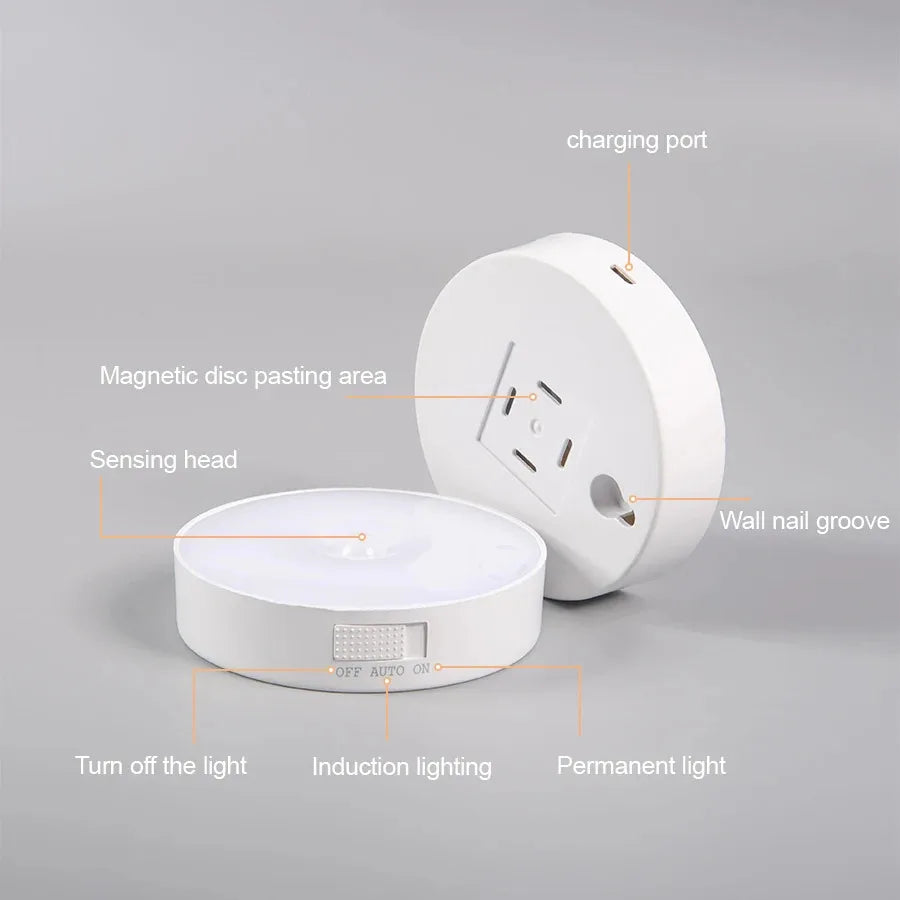Motion-Sensor LED Night Light, USB Rechargeable