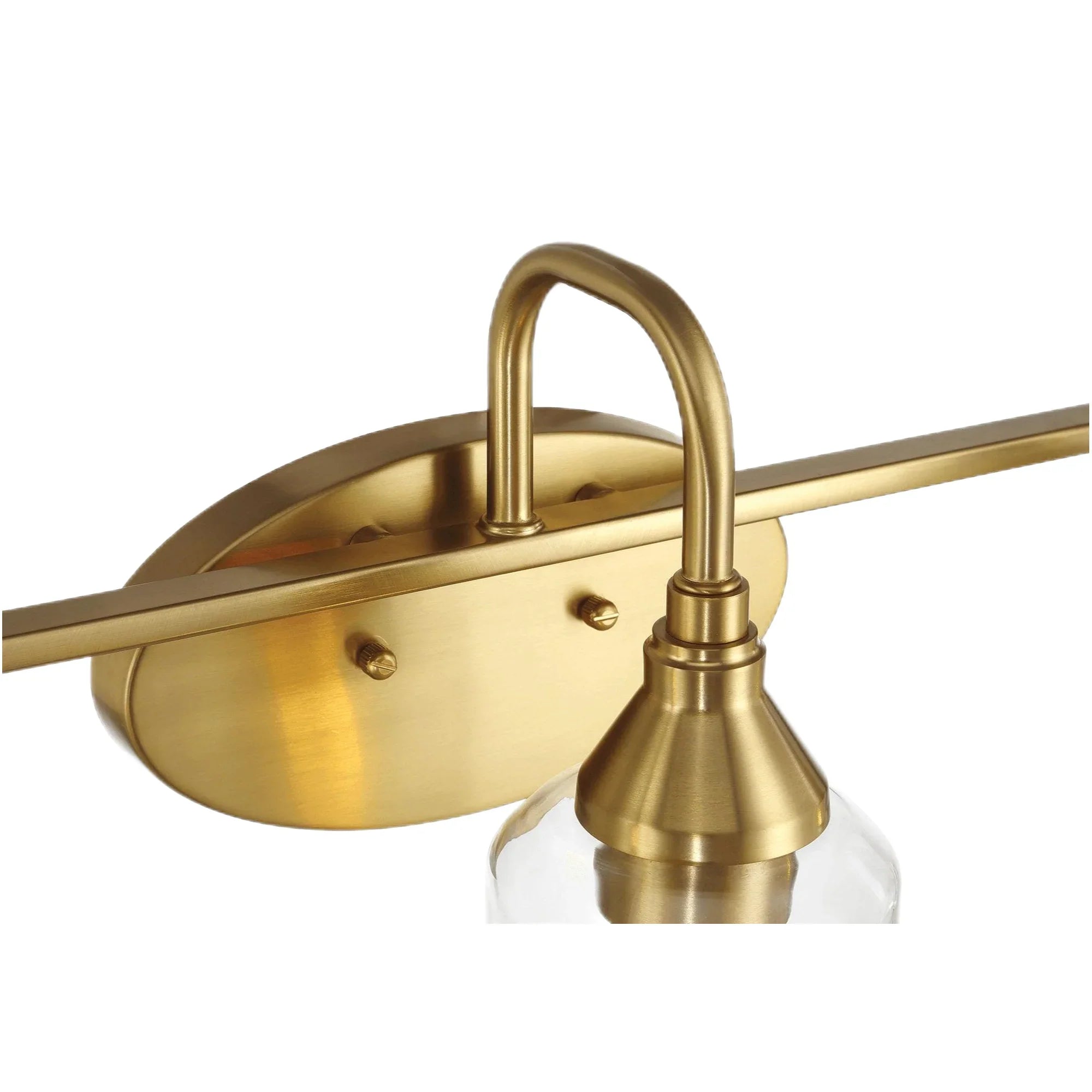 Brushed Gold Vanity Light, 3-Light