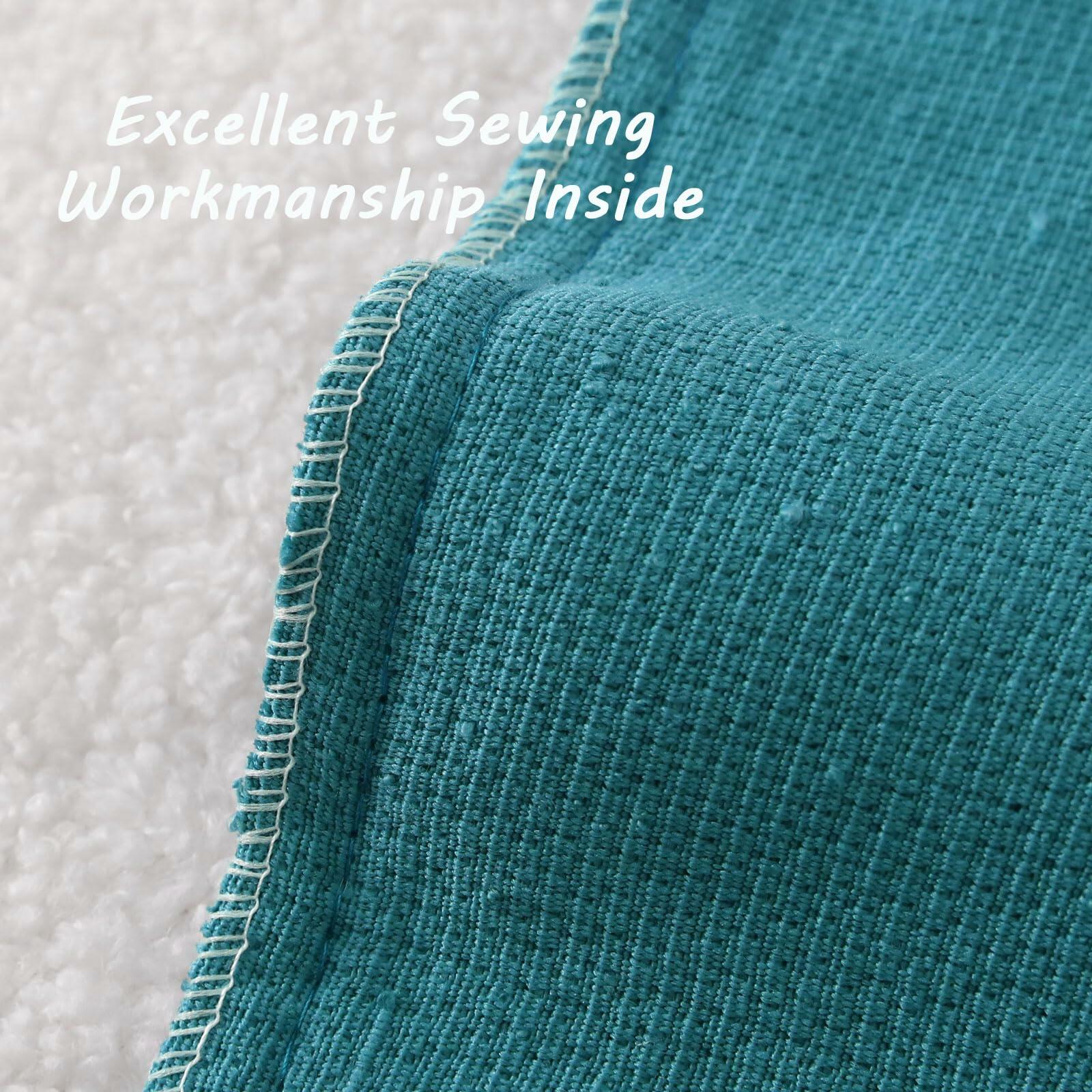 FUTEI Throw Pillow Covers, Teal Blue (Set of 2)