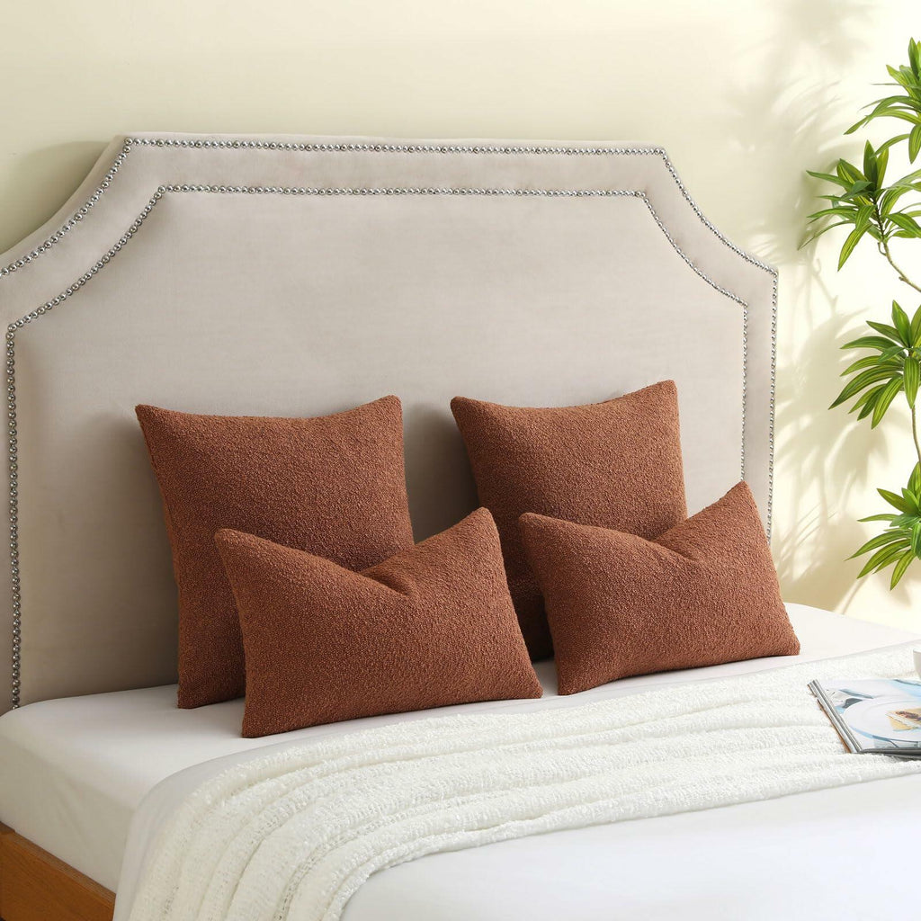 FUTEI Throw Pillow Covers, Rust (Set of 2)