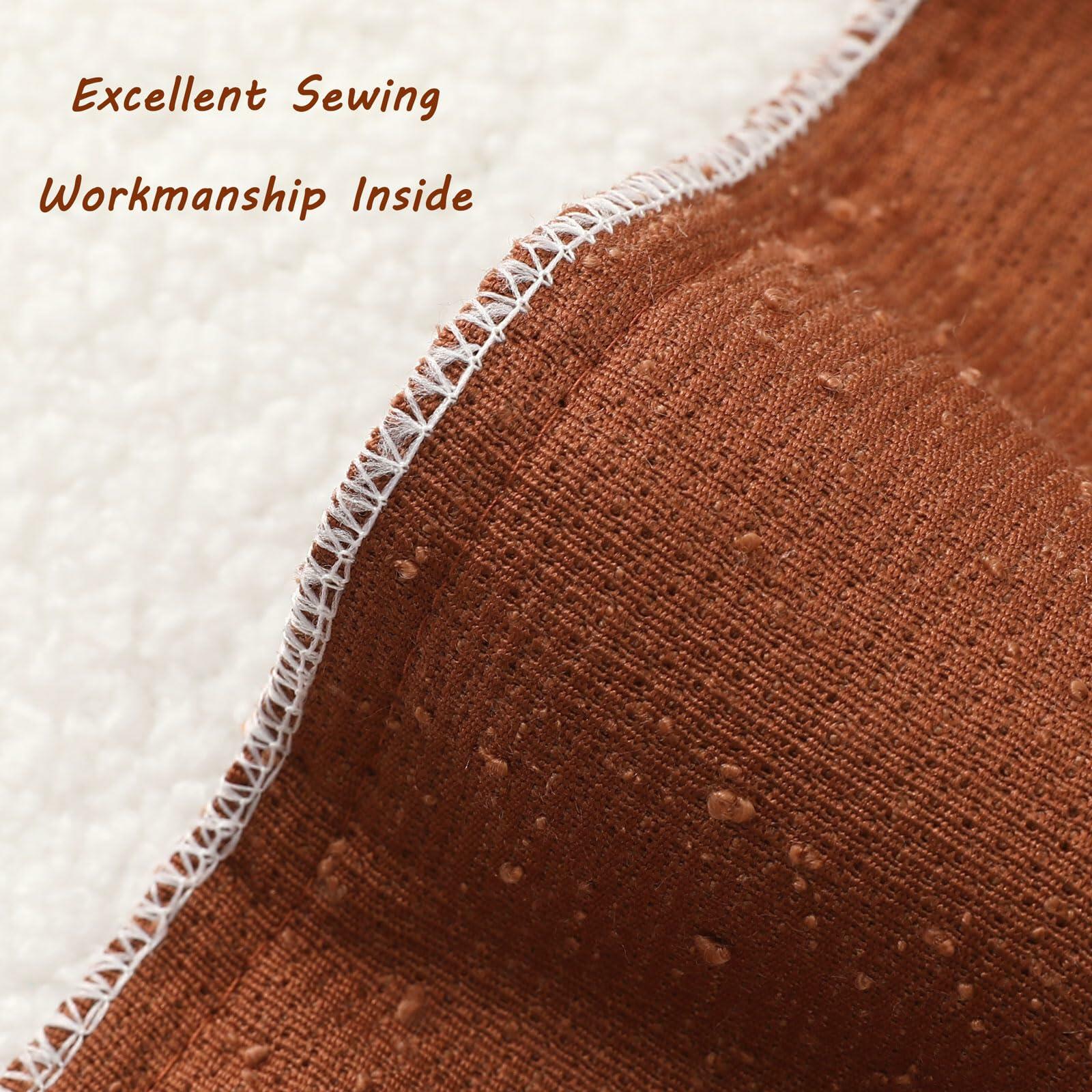 FUTEI Throw Pillow Covers, Rust (Set of 2)