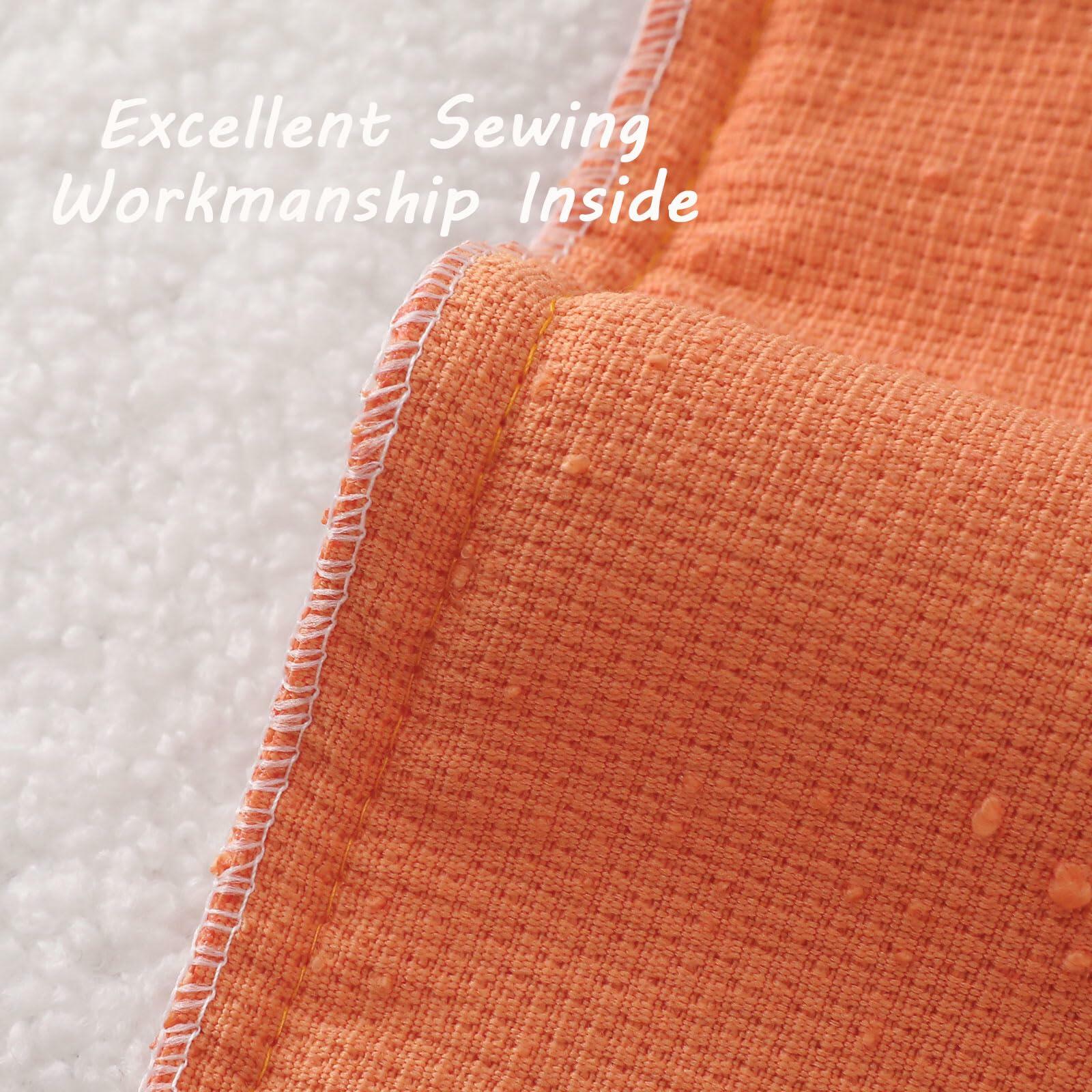 FUTEI Throw Pillow Covers, Orange (Set of 2)