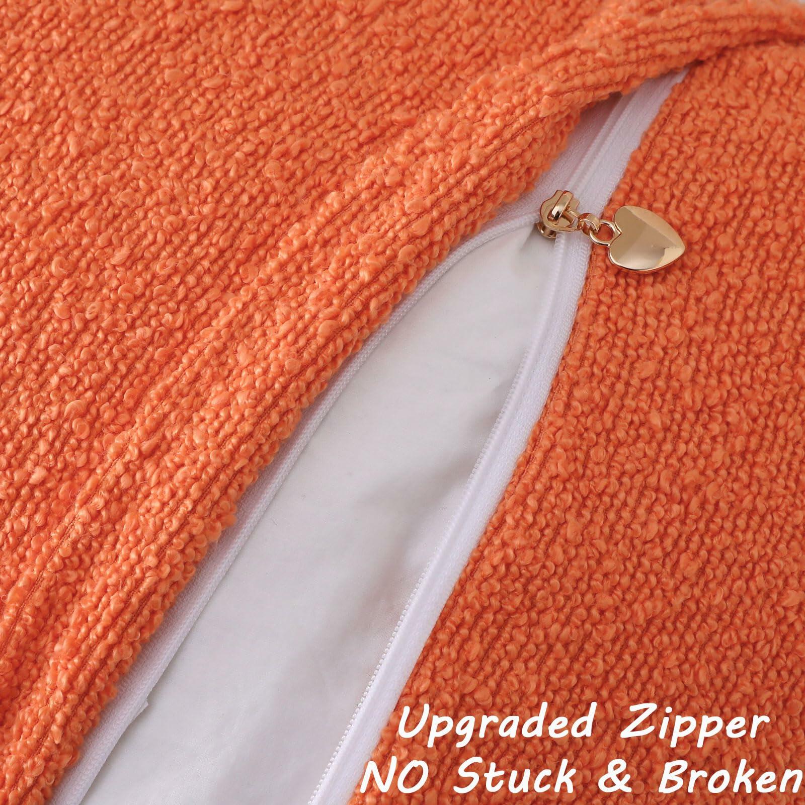 FUTEI Throw Pillow Covers, Orange (Set of 2)